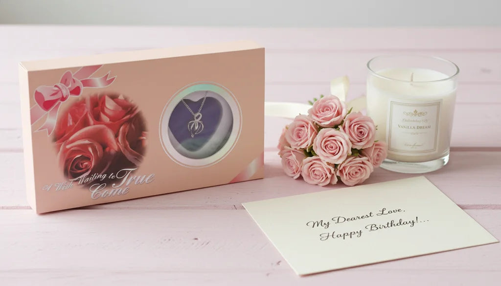 Love Pearl Chain Necklace Ring | Romantic Gift Box