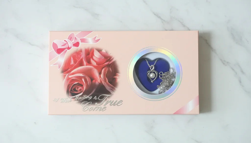 Love Pearl Chain Necklace Ring | Romantic Gift Box